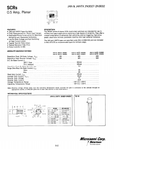 JANTX2N3031 Datasheet PDF Microsemi Corporation