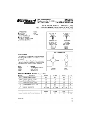 2N5591 Datasheet PDF Microsemi Corporation
