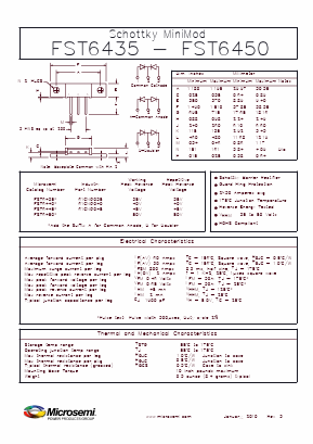 FST6435D Datasheet PDF Microsemi Corporation