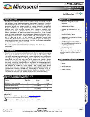 GC9933 Datasheet PDF Microsemi Corporation