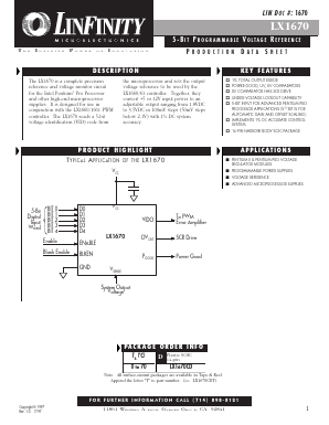 LX1670 Datasheet PDF Microsemi Corporation