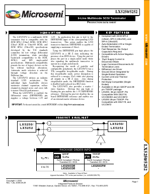 LX5250 Datasheet PDF Microsemi Corporation