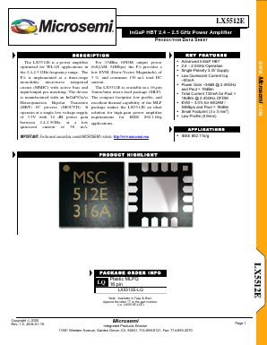 LX5512E-LQ Datasheet PDF Microsemi Corporation