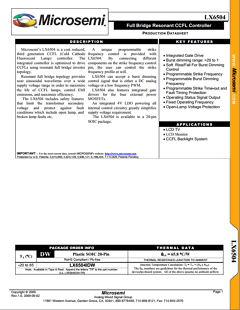 LX6504IDW Datasheet PDF Microsemi Corporation