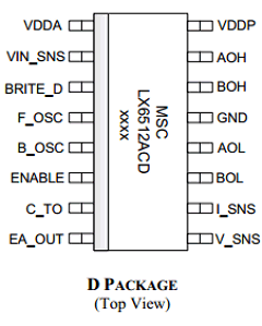 LX6512ACD-TR Datasheet PDF Microsemi Corporation
