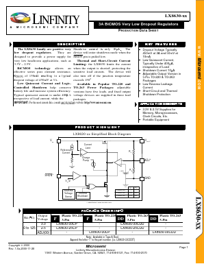 LX8630-XX Datasheet PDF Microsemi Corporation