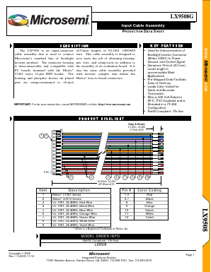 LX9508G Datasheet PDF Microsemi Corporation
