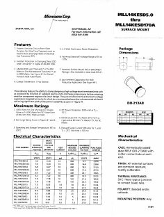 MLL14KESD50 Datasheet PDF Microsemi Corporation