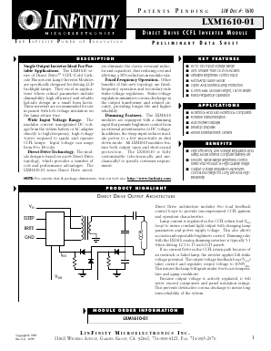 LXM1610-01 Datasheet PDF Microsemi Corporation