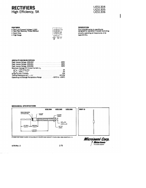 UES1306 Datasheet PDF Microsemi Corporation