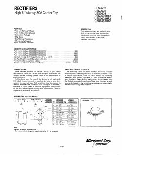 UES2602 Datasheet PDF Microsemi Corporation