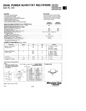 USD345CHR2 Datasheet PDF Microsemi Corporation