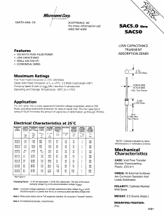 SAC8.0 Datasheet PDF Microsemi Corporation