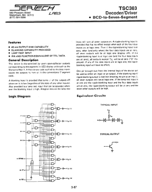 TC383AL/CL Datasheet PDF Microsemi Corporation