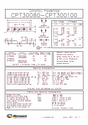 MBR30080CT Datasheet PDF Microsemi Corporation