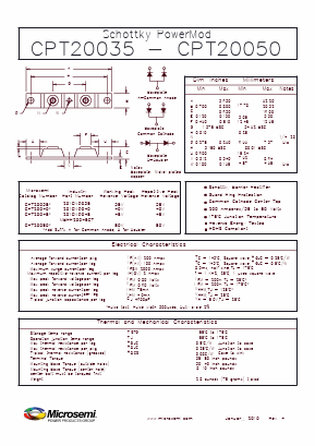 CPT20035D Datasheet PDF Microsemi Corporation