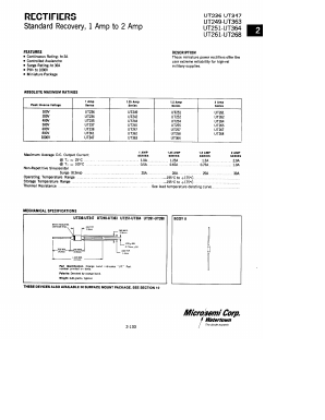 UT264 Datasheet PDF Microsemi Corporation