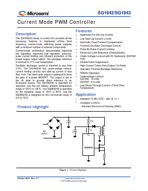 SG1843F Datasheet PDF Microsemi Corporation