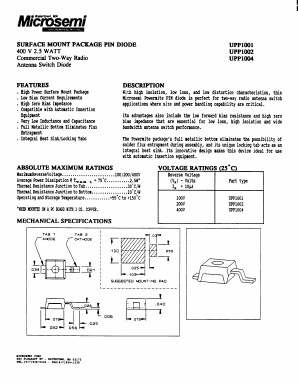 UPP1001 Datasheet PDF Microsemi Corporation
