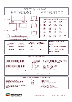 FST6380A Datasheet PDF Microsemi Corporation
