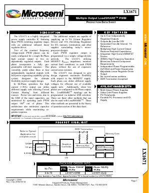 LX1671-CPW Datasheet PDF Microsemi Corporation