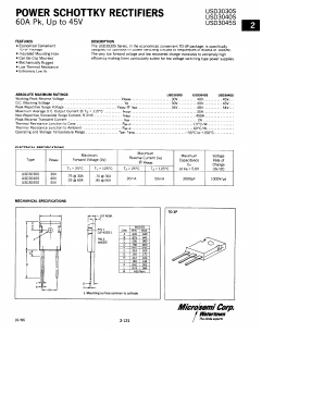 USD3045S Datasheet PDF Microsemi Corporation