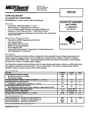 UPS120 Datasheet PDF Microsemi Corporation