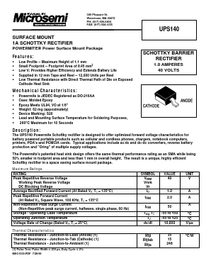 UPS140 Datasheet PDF Microsemi Corporation