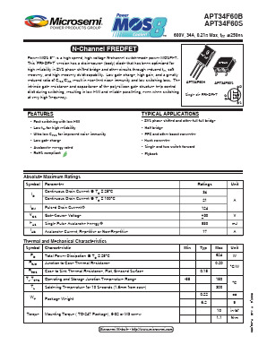 APT34F60B Datasheet PDF Microsemi Corporation