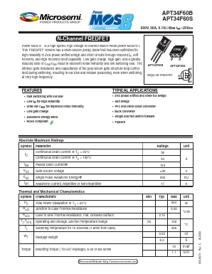 APT34F60B Datasheet PDF Microsemi Corporation