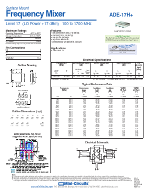 ADE-17H Datasheet PDF Minicircuits