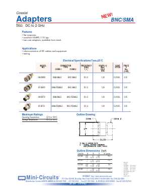 SF-BM50 Datasheet PDF Minicircuits