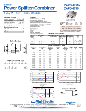 ZAPD-1750-N Datasheet PDF Minicircuits