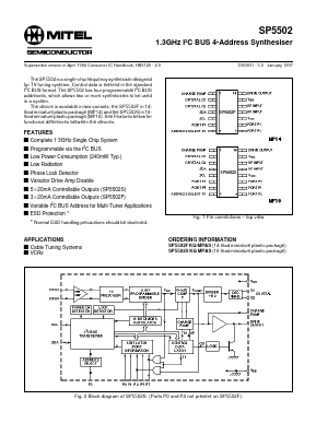 SP5502SKG Datasheet PDF Mitel Networks