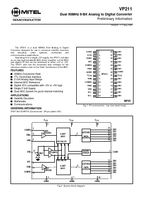 VP211 Datasheet PDF Mitel Networks