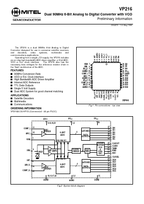 VP216 Datasheet PDF Mitel Networks