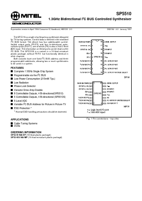 SP5510 Datasheet PDF Mitel Networks