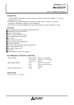 M61203CFP Datasheet PDF MITSUBISHI ELECTRIC 