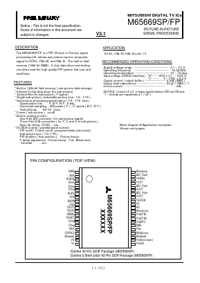 M65669FP Datasheet PDF MITSUBISHI ELECTRIC 