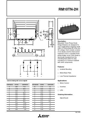 RM10TN-2H Datasheet PDF MITSUBISHI ELECTRIC 