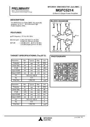 MGFC5214 Datasheet PDF MITSUBISHI ELECTRIC 