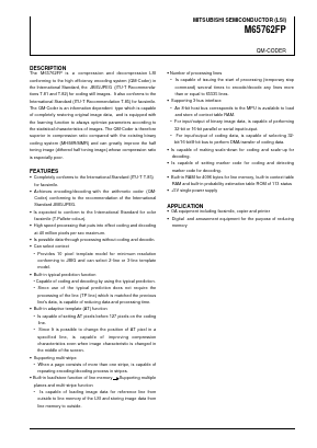 M65762FP Datasheet PDF MITSUBISHI ELECTRIC 