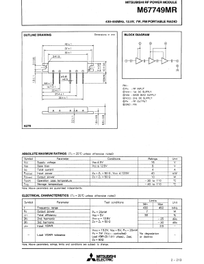 M67749MR Datasheet PDF MITSUBISHI ELECTRIC 