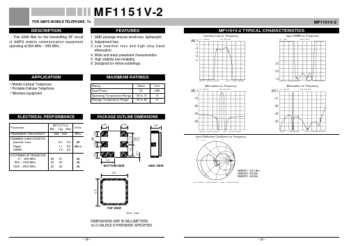 MF1151V-2 Datasheet PDF MITSUBISHI ELECTRIC 