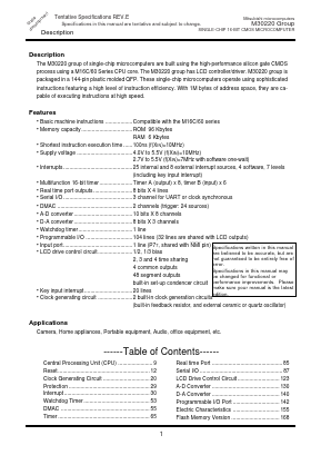 M30220 Datasheet PDF MITSUBISHI ELECTRIC 