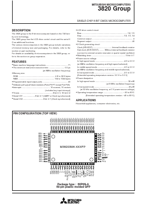 M38202E8FP Datasheet PDF MITSUBISHI ELECTRIC 