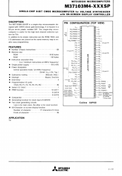 M37103M4-658SP Datasheet PDF MITSUBISHI ELECTRIC 
