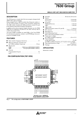 M37630E4FS Datasheet PDF MITSUBISHI ELECTRIC 