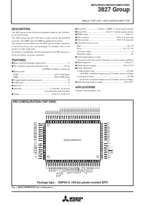 M38270E1-XXXFP Datasheet PDF MITSUBISHI ELECTRIC 