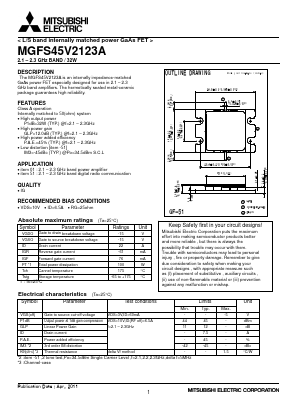 MGFS45V2123A Datasheet PDF MITSUBISHI ELECTRIC 